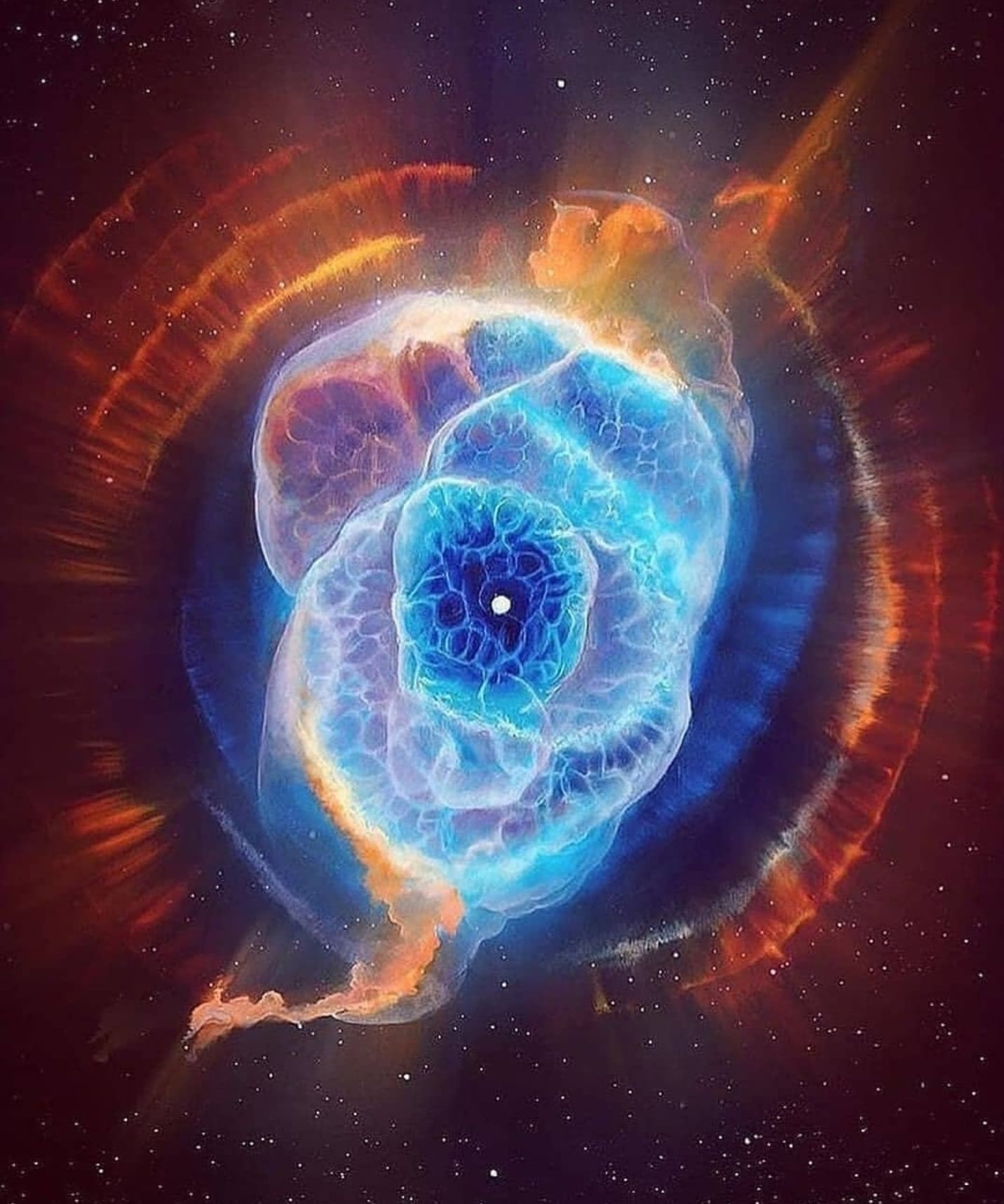 Cat’s Eye nebula in deep space